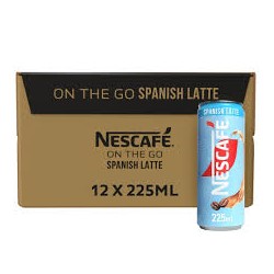 قهوة نسكافيه لاتيه اسباني 225 مل شد 12