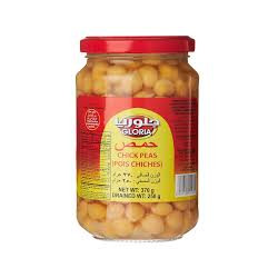 حمص حب جلوريا زجاج 370 جرام شد 12