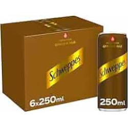 شويبس زنجبيل وحمضيات مشروب غازي 250 مل شد 6