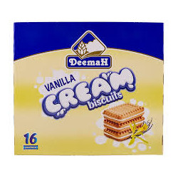 Deema Vanilla Cream Biscuits 68g Pack of 24