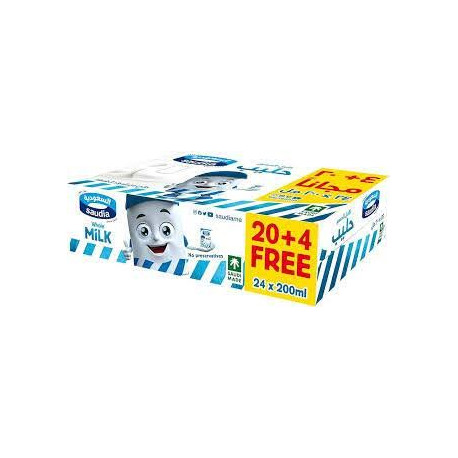 حليب السعودية 200 ملي شد (20+4)