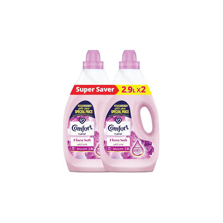 Comfort Fabric Softener, Floral Delicatess, 3 Liters, 2 Pack
