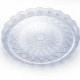 Clear round plastic dessert plate, size 300, weight 85