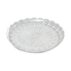 Siyab round transparent plastic dessert plate, size 220, thickness 180