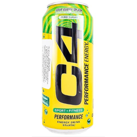 C4 Sour Candy Energy Drink 473ml Pack of 12