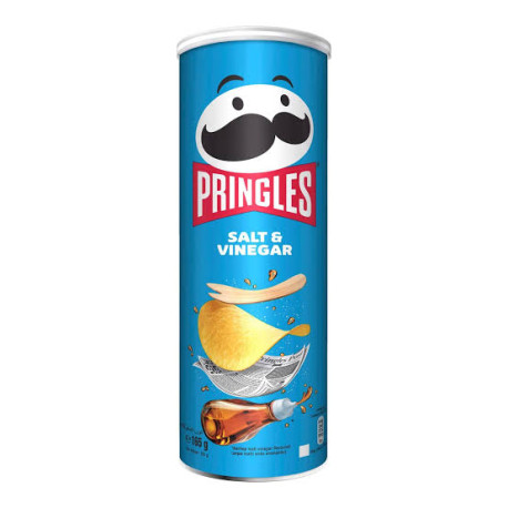 Pringles chips with salt and vinegar flavor, 165 gm 14 Pcs
