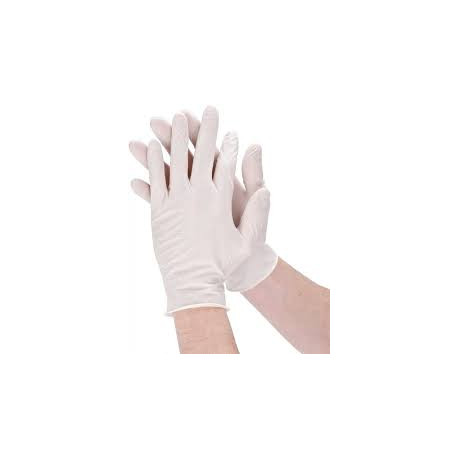 White vinyl powder-free examination gloves, size XL, tensile strength 10*70