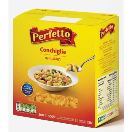 مكرونة اصداف رقم 218 بيرفيتو 500 جم شد 24