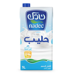 Nadec milk 1 liter full fat long life pull 12