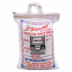 Pakistani white computer rice 5 kg/grain