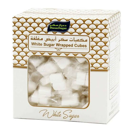 White sugar cubes, packaged, 500 grams/packet
