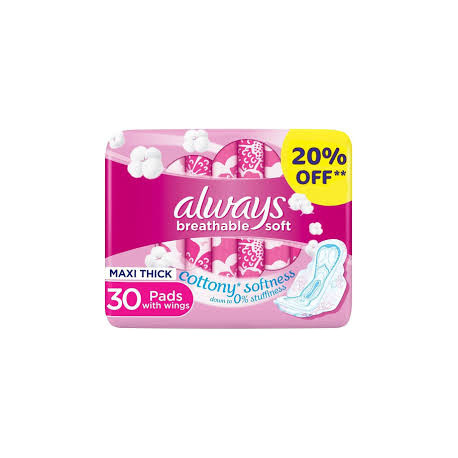 Always Maxi Thick Pink Sanitary Pads 6*30