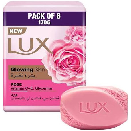 Lux Rose Soap 170g Pack of 6