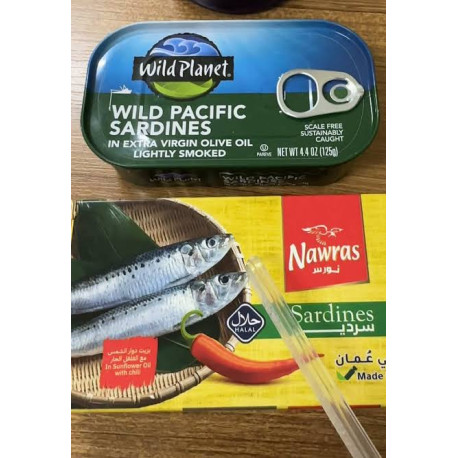 Nawras Sardines in Sunflower Oil with Chili Pepper – 125g / piece
