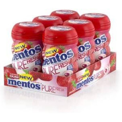 Mentos Strawberry Gum 87.5g (Pack of 6)