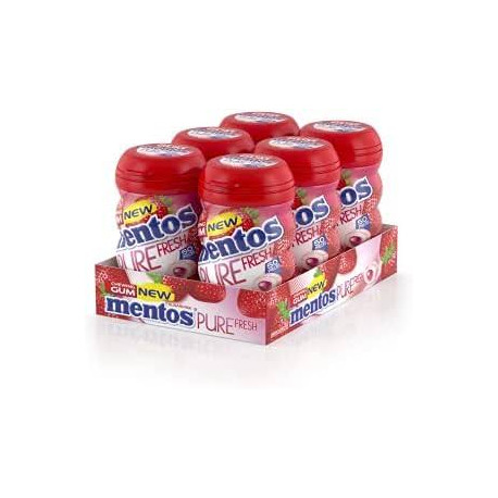 Mentos Strawberry Gum 87.5g (Pack of 6)