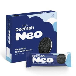 Deema New Chocolate-Coated Vanilla Cream-Filled Biscuits, 58g (Pack of 12)