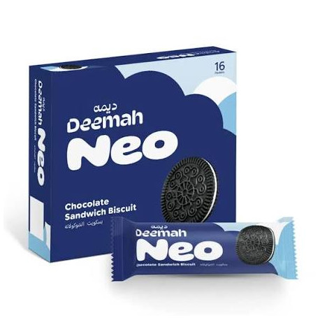 Deema New Chocolate-Coated Vanilla Cream-Filled Biscuits, 58g (Pack of 12)