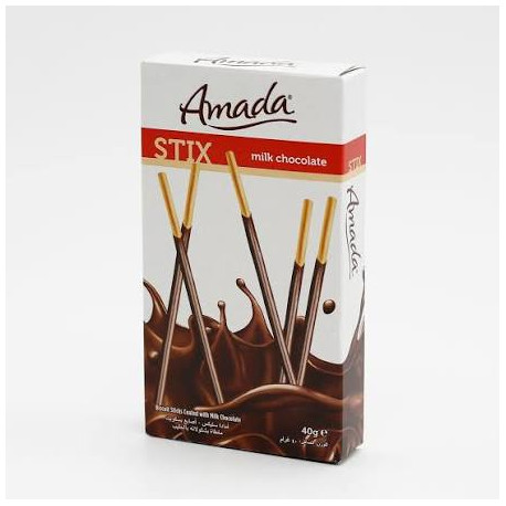 Amada Chocolate Milk Biscuit Sticks (40g) – Pack of 12