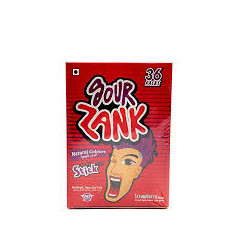 Sourzink Sour Strawberry-Flavored Candy Sticks 32.4g (Pack of 36)