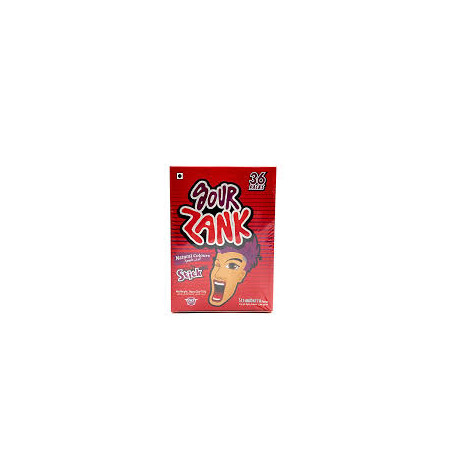 Sourzink Sour Strawberry-Flavored Candy Sticks 32.4g (Pack of 36)