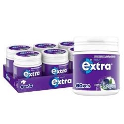 Extra Blueberry Flavor Gum, 84g (Pack of 6)