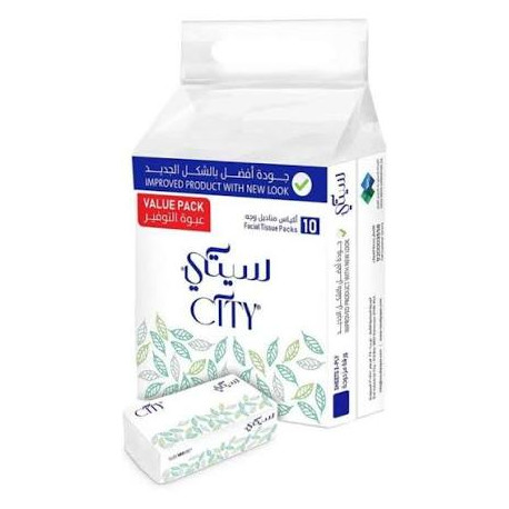 مناديل وجه سيتي 150 منديل شد 50
