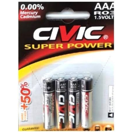 Sifex AAA Batteries (R53-AAA) – Pack of 12 (4 packs of 3)