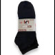 Black quarter-length socks, size 26x24 cm, pack of 3x4.