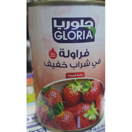 Gloria Strawberries in Light Syrup 410g / Piece