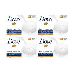 Dove Soft Skin Bars, White, 100g, 4
