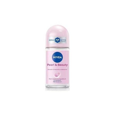 Nivea Pearl & Beauty Anti-Perspirant Roll-On 50ml (Pack of 6)