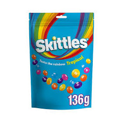 Skittles Tropical Bag Blue 136g/bag