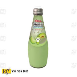 Cantaloupe-Flavored Coconut Milk Drink with Nata de Coco (290ml, Pack of 24)