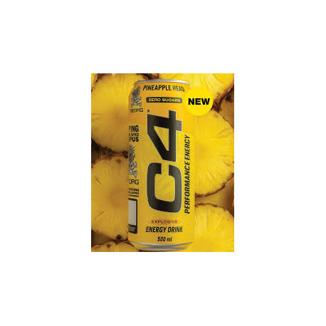 C4 Pineapple Head Energy Drink 500ml (Pack of 12)