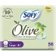 Sofy Feminine Pads with Moisturizing Olive Oil – Value Pack (3 x 56 pads)