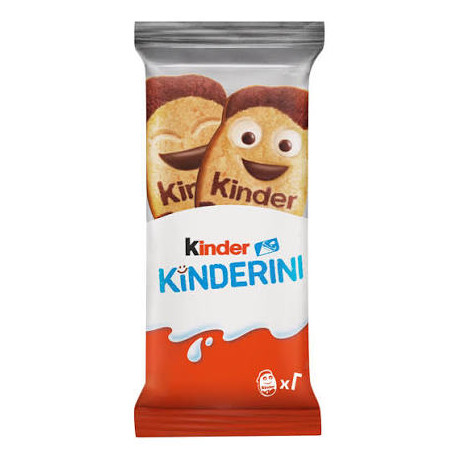 Kinder Rini plain sweetened biscuits decorated with milk and cocoa, 25g – Pack of 24.