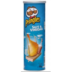 Pringles chips with salt and vinegar flavor, 165 gm 14 Pcs