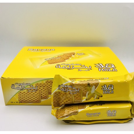 Hala Banana Biscuits 80g Pack of 24